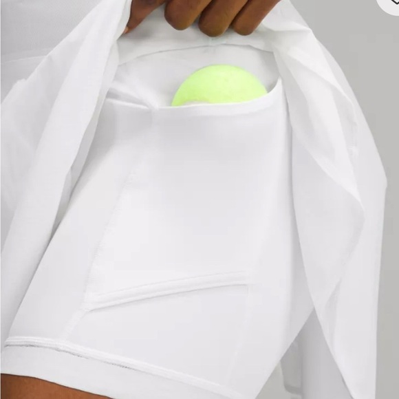 New Without Tag Lululemon Narrow Waistband Tennis Skirt- White Size 6 - Picture 3 of 15